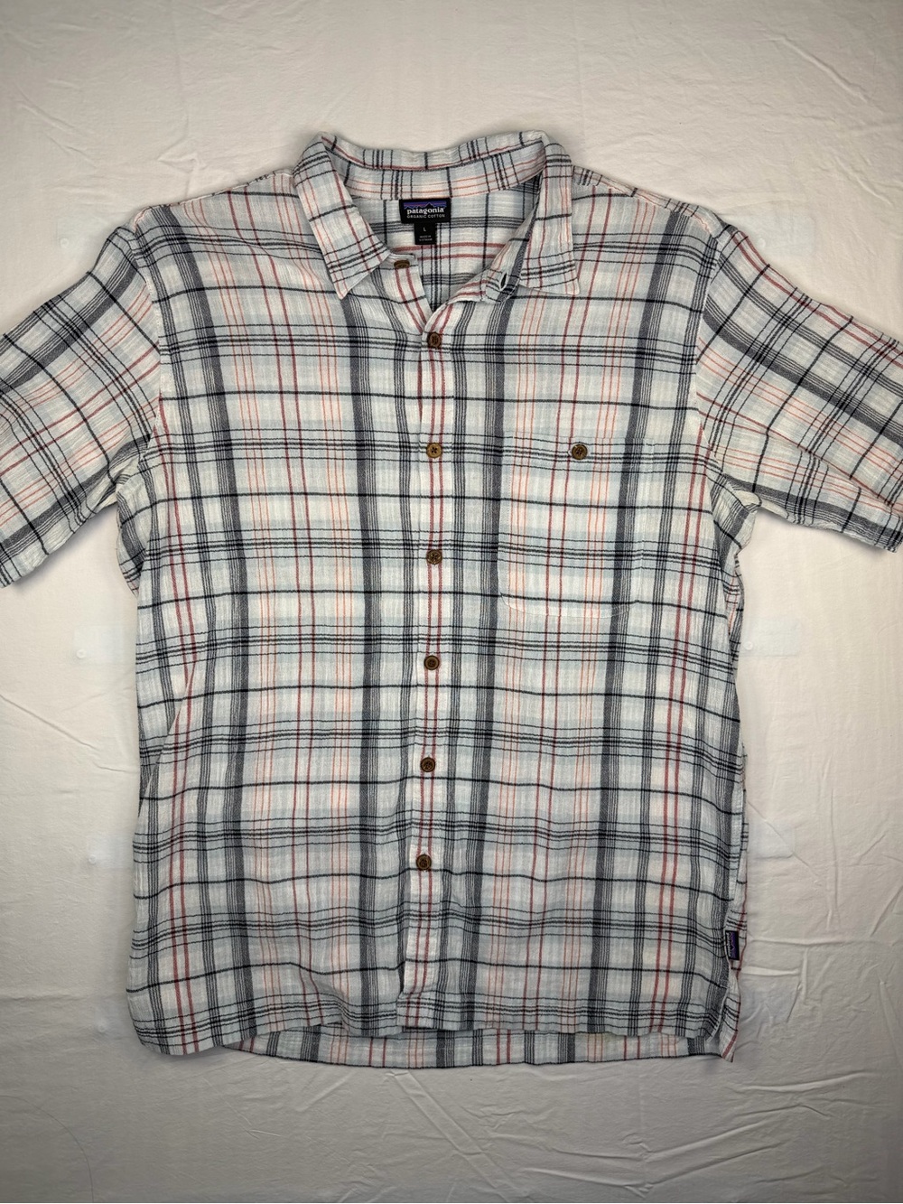 Patagonia Organic Cotton Plaid Button Front Shirt Men’s Large